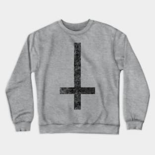Inverted Cross Black Grunge Crewneck Sweatshirt